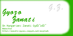 gyozo zanati business card